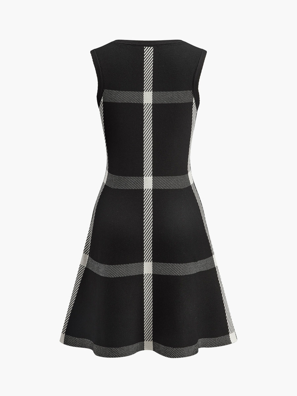 Commense Black Plaid Mini Dress - Picture 6 of 6
